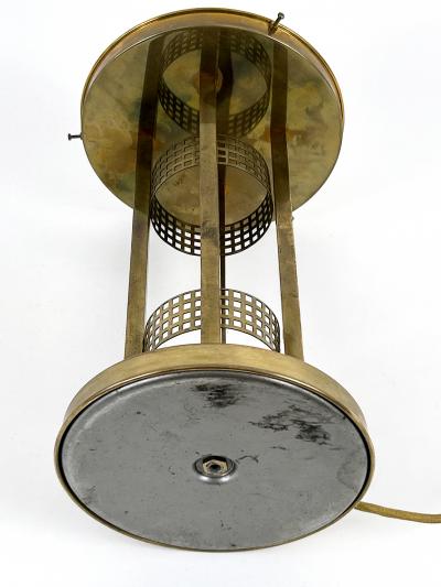 Monumental Art Nouveau Design Brass Table Lamp or Desk Light Austria 1980s