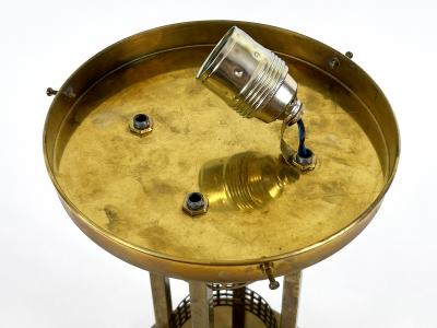 Monumental Art Nouveau Design Brass Table Lamp or Desk Light Austria 1980s