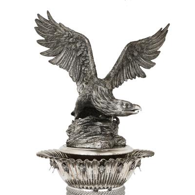 Monumental Belle Epoque style solid silver fountain