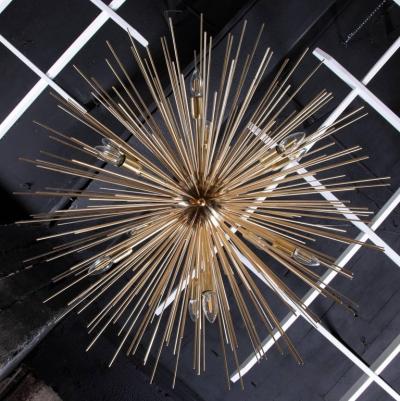 Monumental Brass Sputnik or Urchin Chandelier