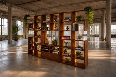 Monumental Brazilian Modern Bookshelf in Solid Rosewood with Storage Brazil