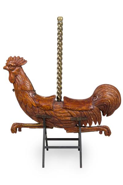 Monumental Carousel Rooster Figure