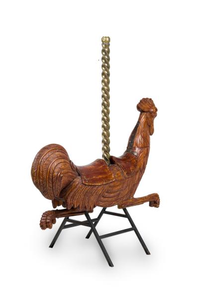 Monumental Carousel Rooster Figure
