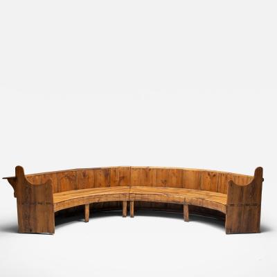 Monumental Catalan Curved Esc with Folding Table Spain Late 20th Century