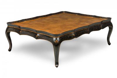 Monumental Chinese Export Gilt and Painted Low Coffee Table