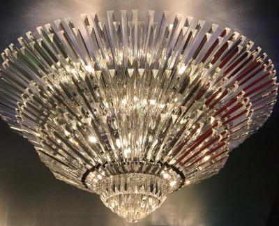 Monumental Contemporary Italian Murano Glass Triedi Ceiling Light
