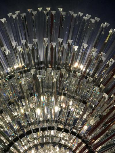 Monumental Contemporary Italian Murano Glass Triedi Ceiling Light