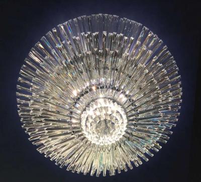 Monumental Contemporary Italian Murano Glass Triedi Ceiling Light