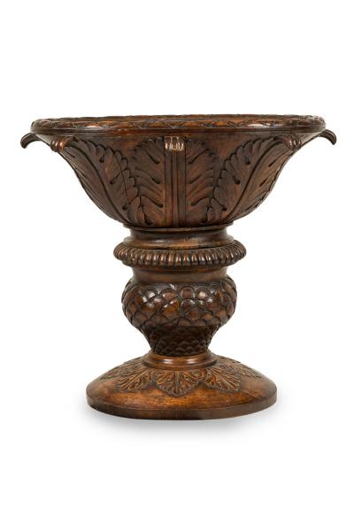 Monumental Continental Carved Wood Jardiniere