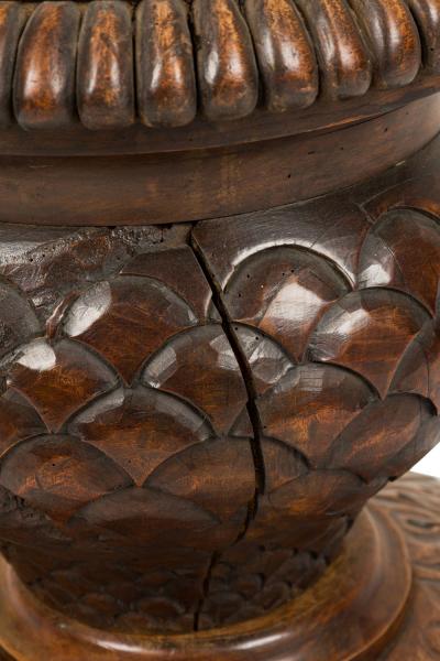 Monumental Continental Carved Wood Jardiniere