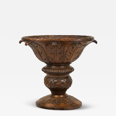Monumental Continental Carved Wood Jardiniere