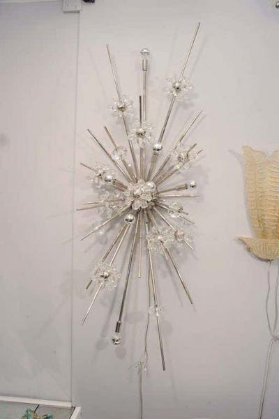 Monumental Crystal Starburst Sconce