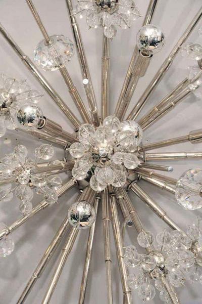 Monumental Crystal Starburst Sconce