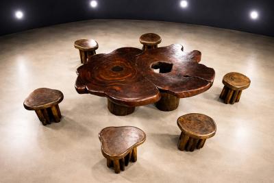 Monumental Den ncia Table Crafted from Reclaimed Brazilian Wood Lot 764A