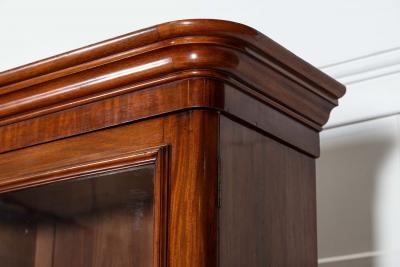 Monumental Early 19thC English Mahogany Glazed Library Bookcase