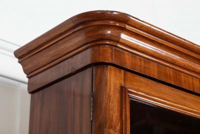 Monumental Early 19thC English Mahogany Glazed Library Bookcase