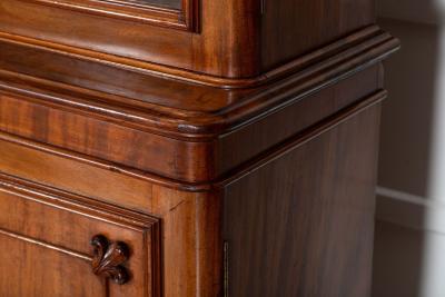 Monumental Early 19thC English Mahogany Glazed Library Bookcase