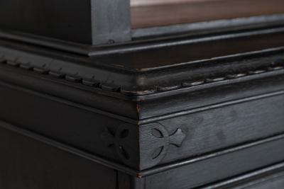 Monumental Ebonised 19thC English Oak Library Bookcase