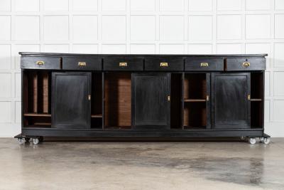 Monumental Ebonised English Oak Dresser Base