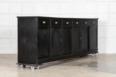 Monumental Ebonised English Oak Dresser Base