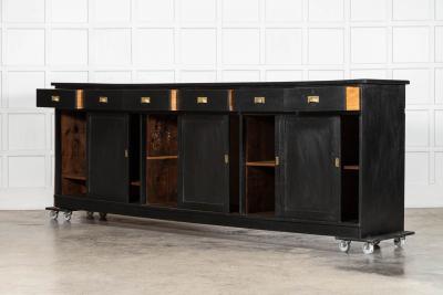 Monumental Ebonised English Oak Dresser Base