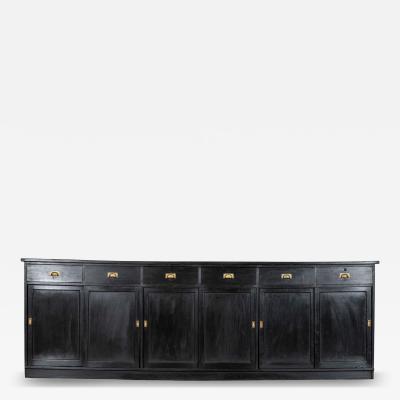 Monumental Ebonised English Oak Dresser Base