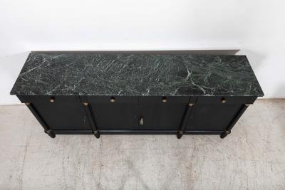 Monumental Ebonised French Empire Revival Marble Sideboard