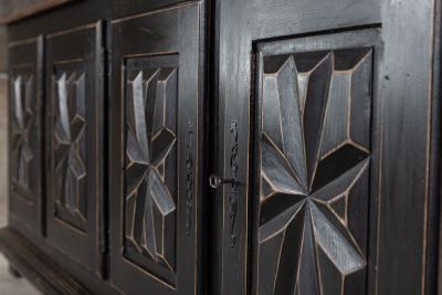 Monumental Ebonised French Oak Enfilade Buffet
