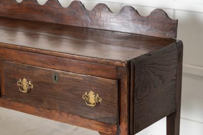 Monumental English 19thC Oak Vernacular Dresser Base