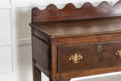 Monumental English 19thC Oak Vernacular Dresser Base