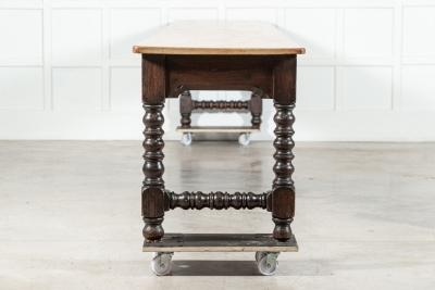 Monumental English 19thC Pine Convent Refectory Table