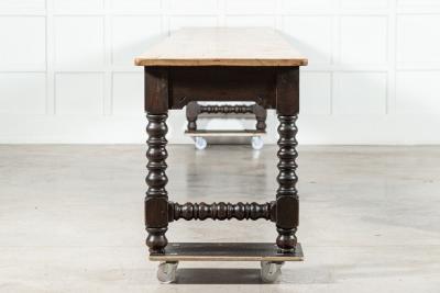 Monumental English 19thC Pine Convent Refectory Table