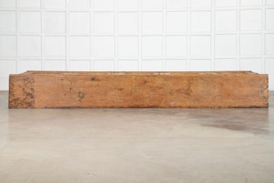 Monumental English 19thC Pine Estate Deed Cabinet