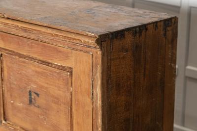 Monumental English 19thC Pine Estate Deed Cabinet