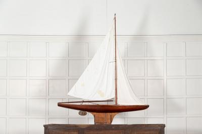 Monumental English Clinker Built Pond Yacht