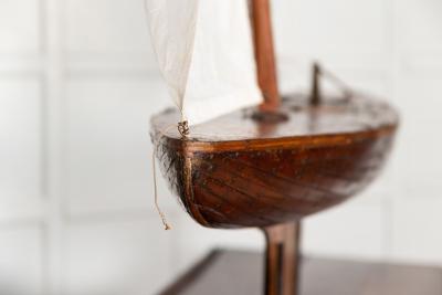 Monumental English Clinker Built Pond Yacht