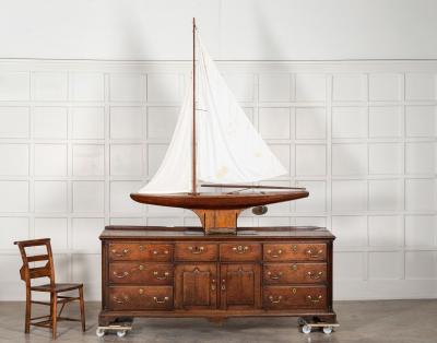 Monumental English Clinker Built Pond Yacht