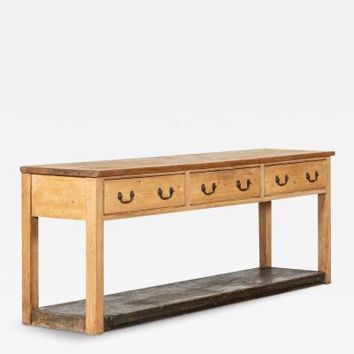 Monumental English Georgian Country House Pine Potboard Dresser Base