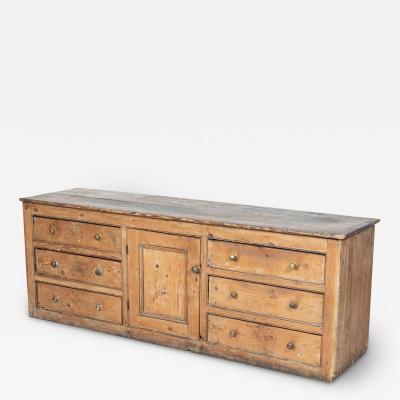 Monumental English Georgian Country Pine Dresser Base