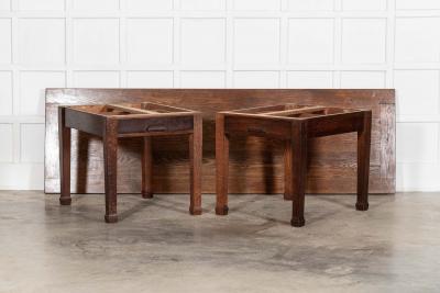 Monumental English Oak Library Table Desk