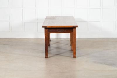 Monumental English Oak Library Table Desk
