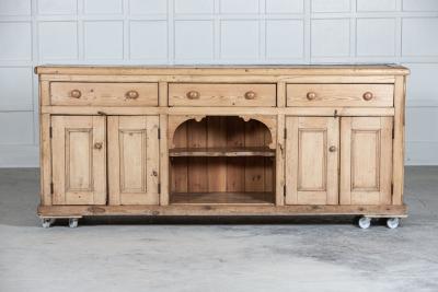 Monumental Estate Made 19thC English Dresser Base