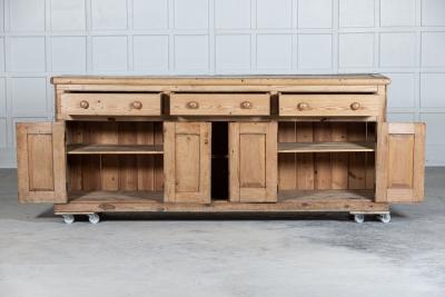 Monumental Estate Made 19thC English Dresser Base