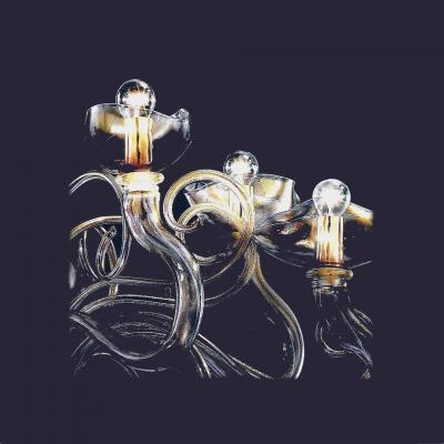 Monumental Four Elements Venetian Glass Chandelier Earth Water Air and Fire 