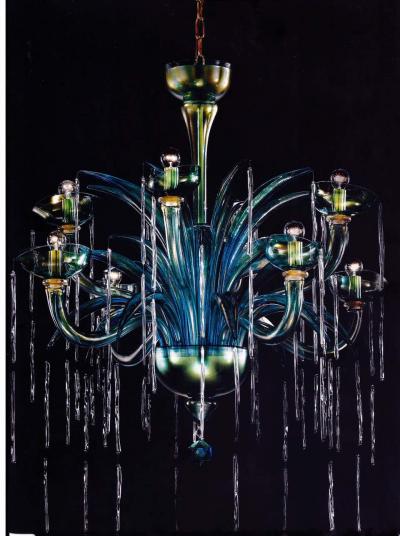 Monumental Four Elements Venetian Glass Chandelier Earth Water Air and Fire 
