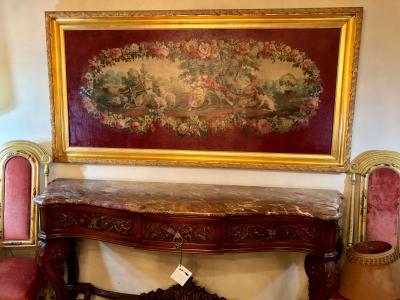 Monumental French Oil on Canvas 19th 20th Century Lovers in the Field