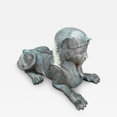 Monumental Gand Tour Bronze Garden Sphinx