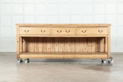 Monumental Georgian English Pine Potboard Dresser Base