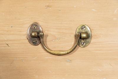 Monumental Georgian English Pine Potboard Dresser Base