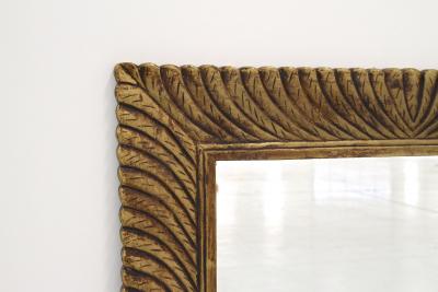 Monumental Gilt Mid Century Wall Mirror Handcarved Italy circa 1940 50